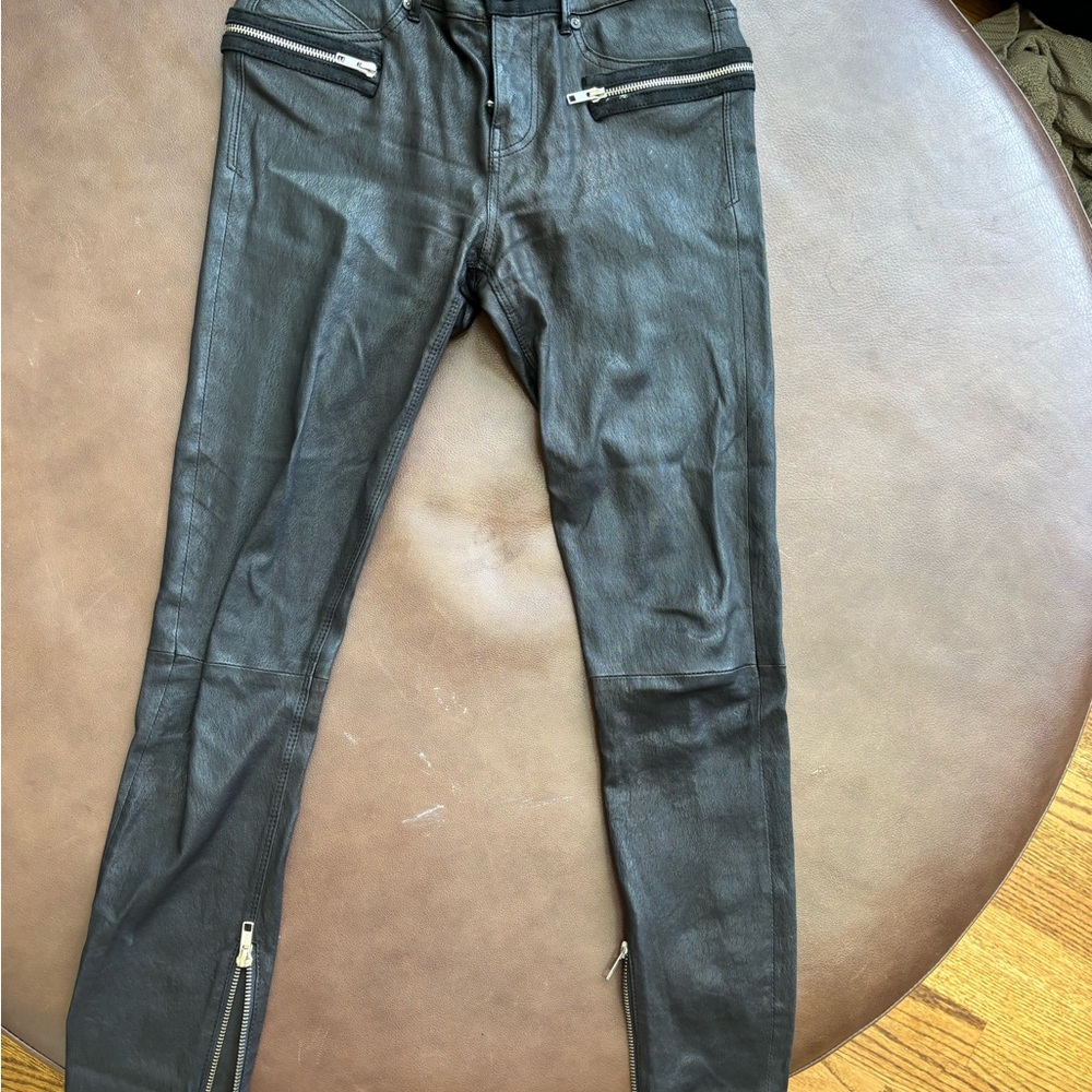 Road To Awe 100% Lambskin Leather Pants Size 27
